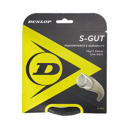 Tenisové Struny Dunlop D TAC S-GUT BLK 16G SET 1PC